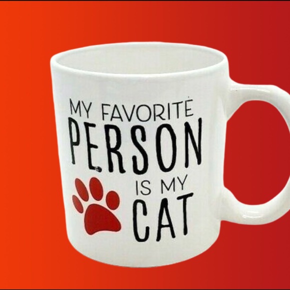 MY FAVORITE PERSON IS MY CAT MUG NWT - Picture 2 of 5